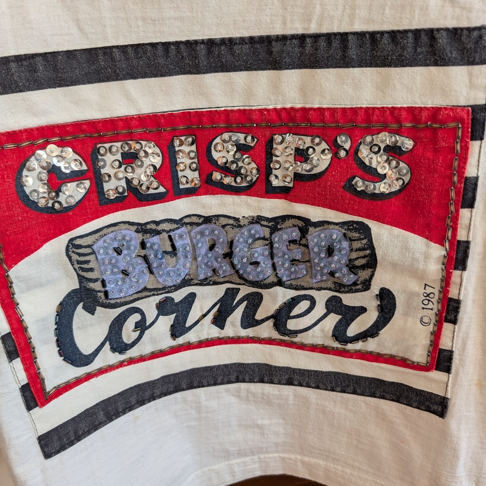 Ultra Pink Crisp's Burger Corner Tee - Red, Black, White - Picture 2 of 5